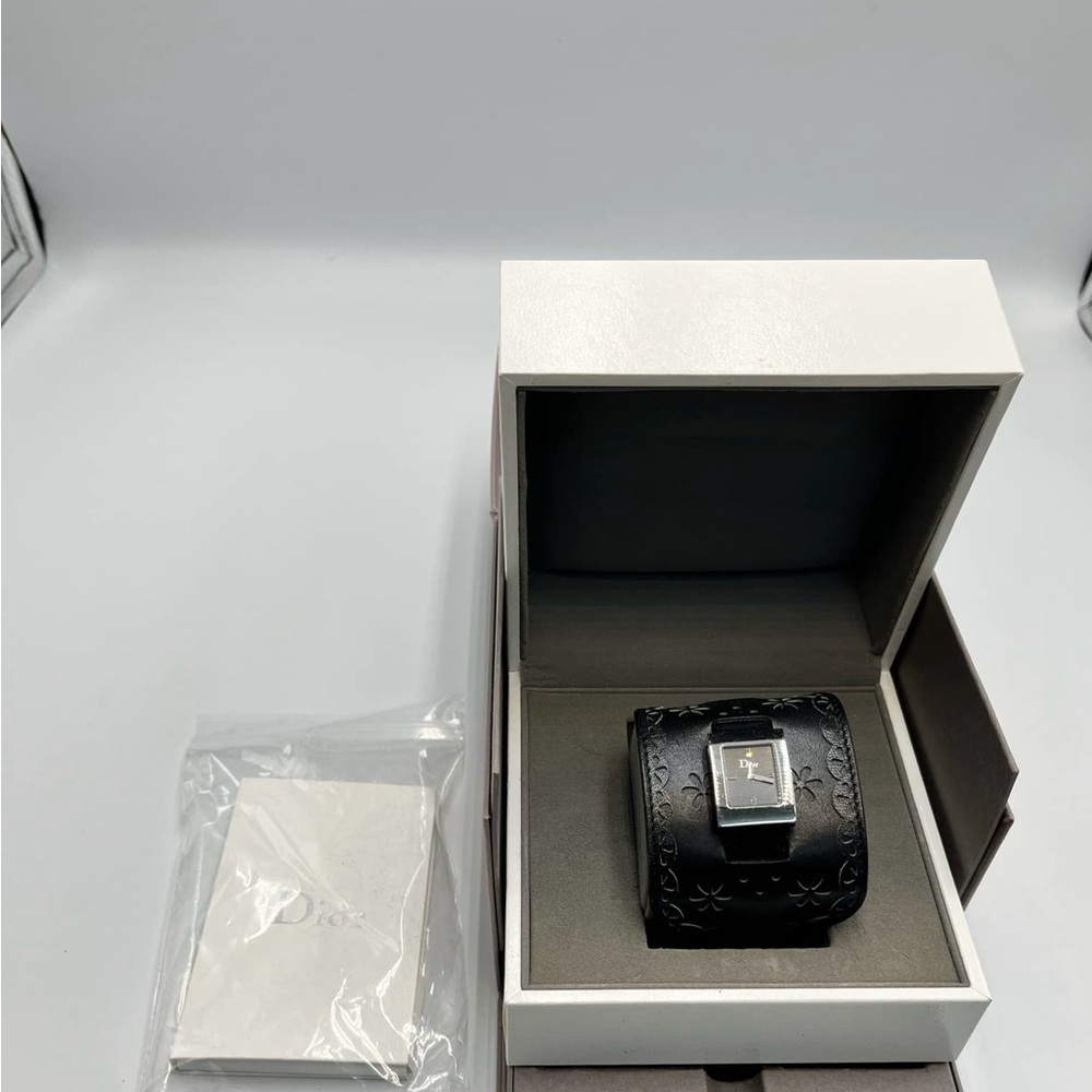 Dior Black Leather Watch